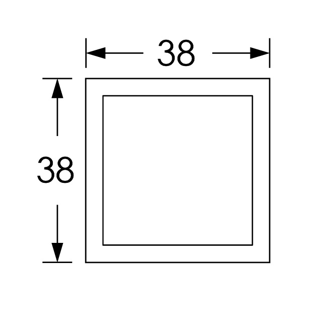 38橫鋁方管