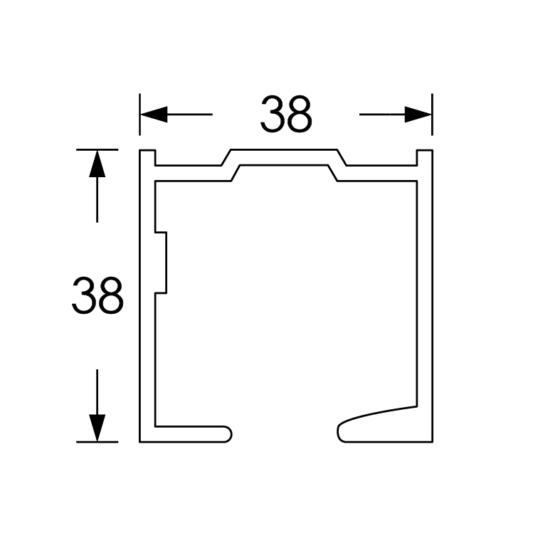 E6型摺門上軌道